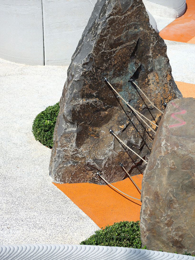 3D printed concrete caves resemble stone formations in chinese playground by XISUI design