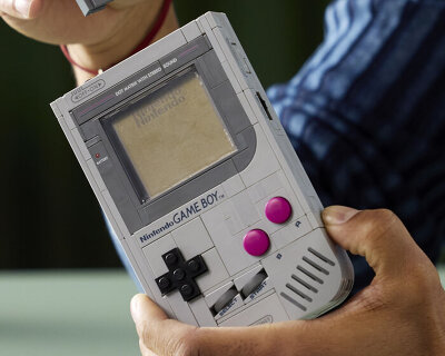 LEGO releases nintendo game boy set complete with cartridges, control pad and buttons
