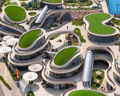 topography of woven terraces defines zaha hadid architects’ GO PARK sai sha in hong kong