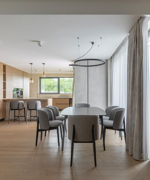 natural finishes pair with clean modern lines at amalia savu's house in romania