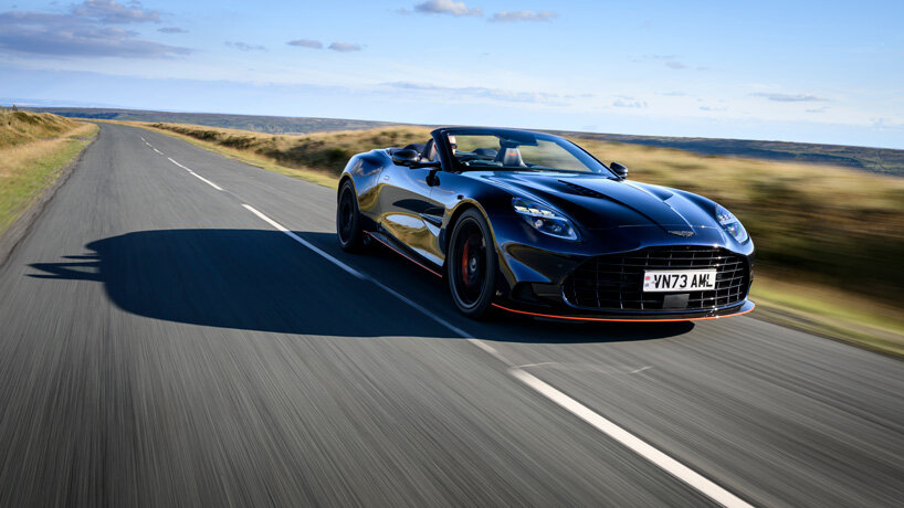 design drive: aston martin vanquish volante convertible exhilarates rain or shine
