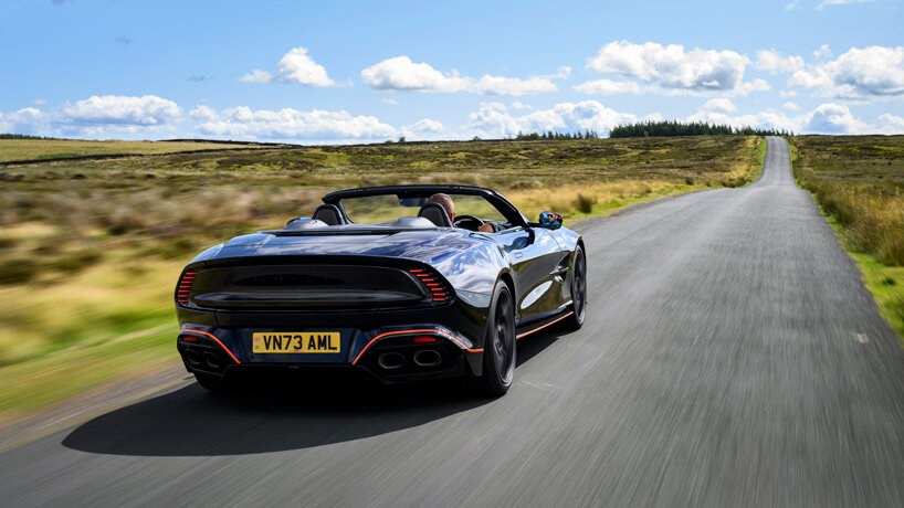 design drive: aston martin vanquish volante convertible exhilarates rain or shine