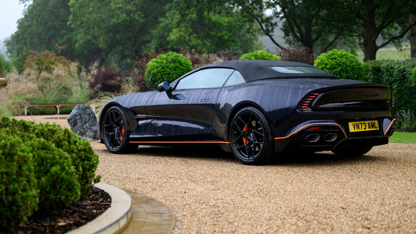 design drive: aston martin vanquish volante convertible exhilarates rain or shine