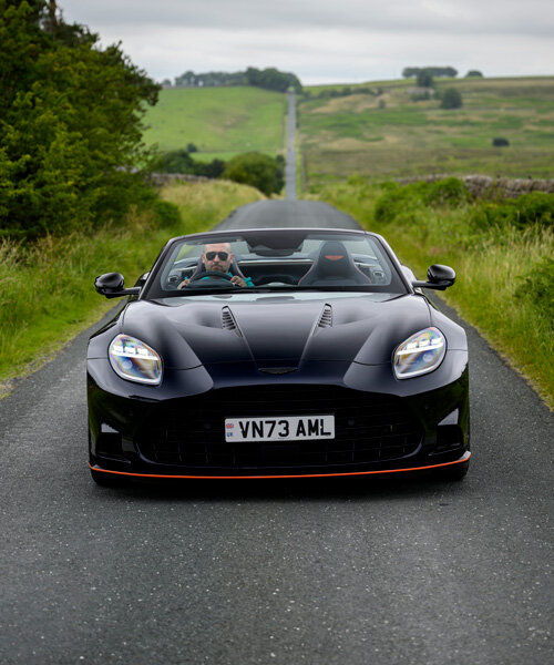 design drive: aston martin vanquish volante convertible exhilarates rain or shine