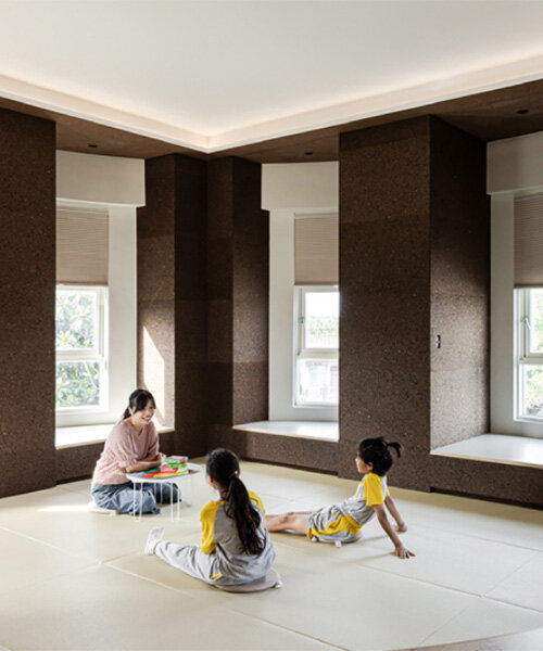 atelier boter shapes circular room around sunken square in taiwanese school