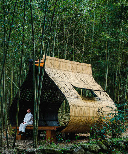 shaped like a sticky rice dumpling, cheng tsung feng’s bamboo cabin nestles in taiwan forest