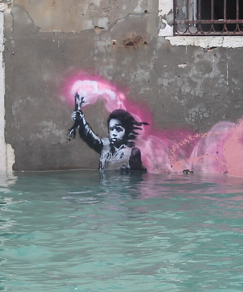 banksy mural removed for restoration as zaha hadid architects revives venetian palazzo