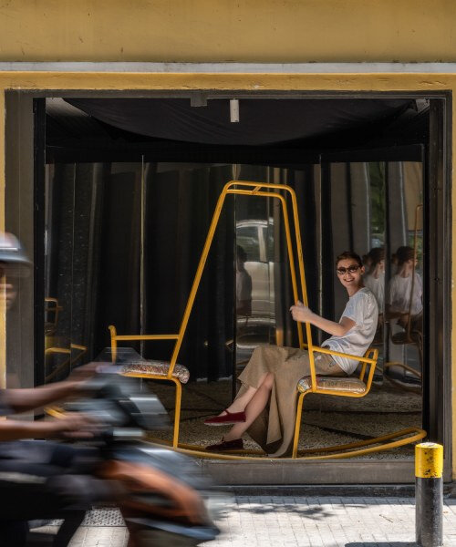 etienne bastormagi's mirrored incision opens beirut streetfront to spontaneous encounters