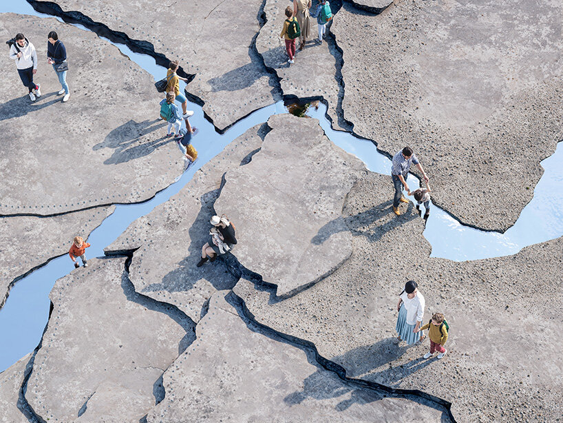 BIG to reactivate three copenhagen plazas with cracked terrain of water, light and greenery