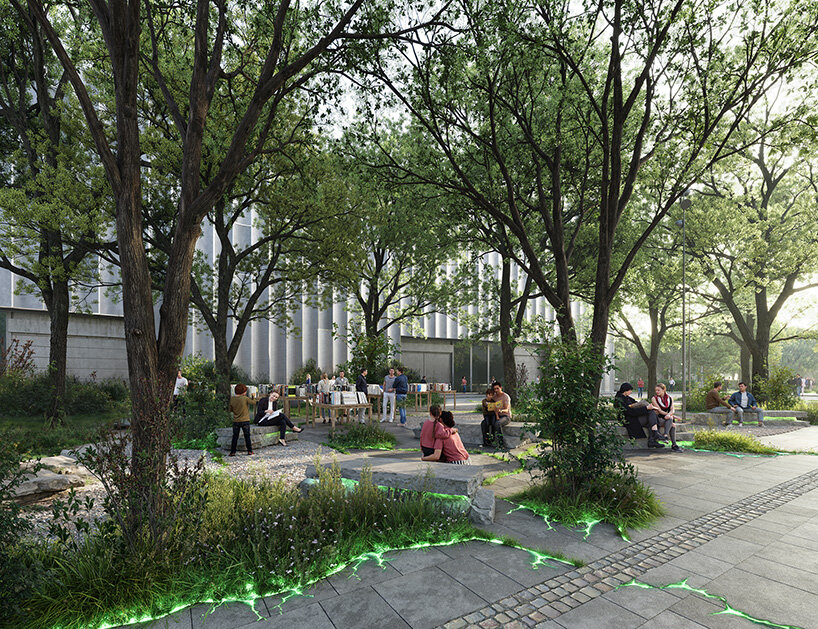 BIG to reactivate three copenhagen plazas with cracked terrain of water, light and greenery