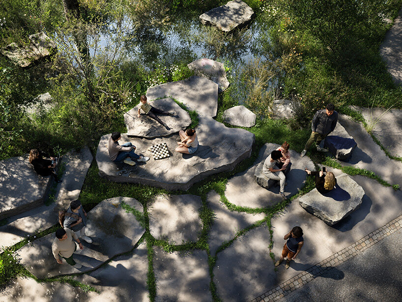 BIG to reactivate three copenhagen plazas with cracked terrain of water, light and greenery