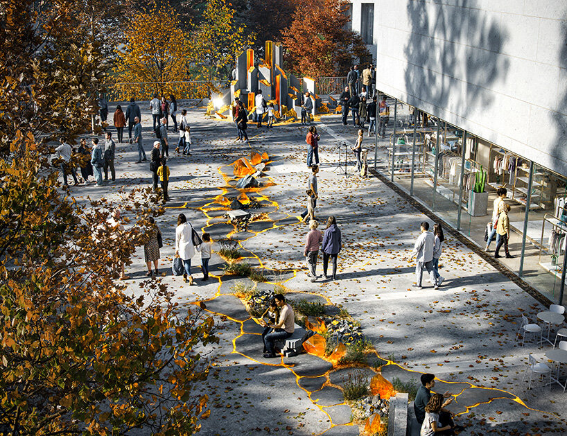 BIG to reactivate three copenhagen plazas with cracked terrain of water, light and greenery