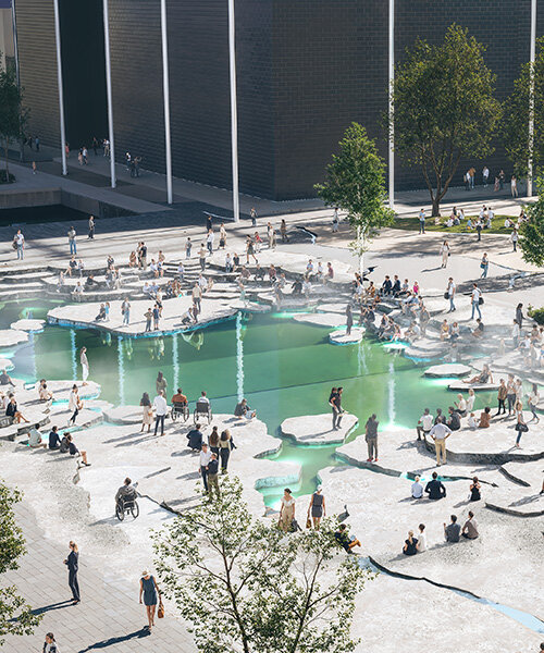 BIG to reactivate three copenhagen plazas with cracked terrain of water, light and greenery