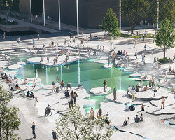 BIG to reactivate three copenhagen plazas with cracked terrain of water, light and greenery