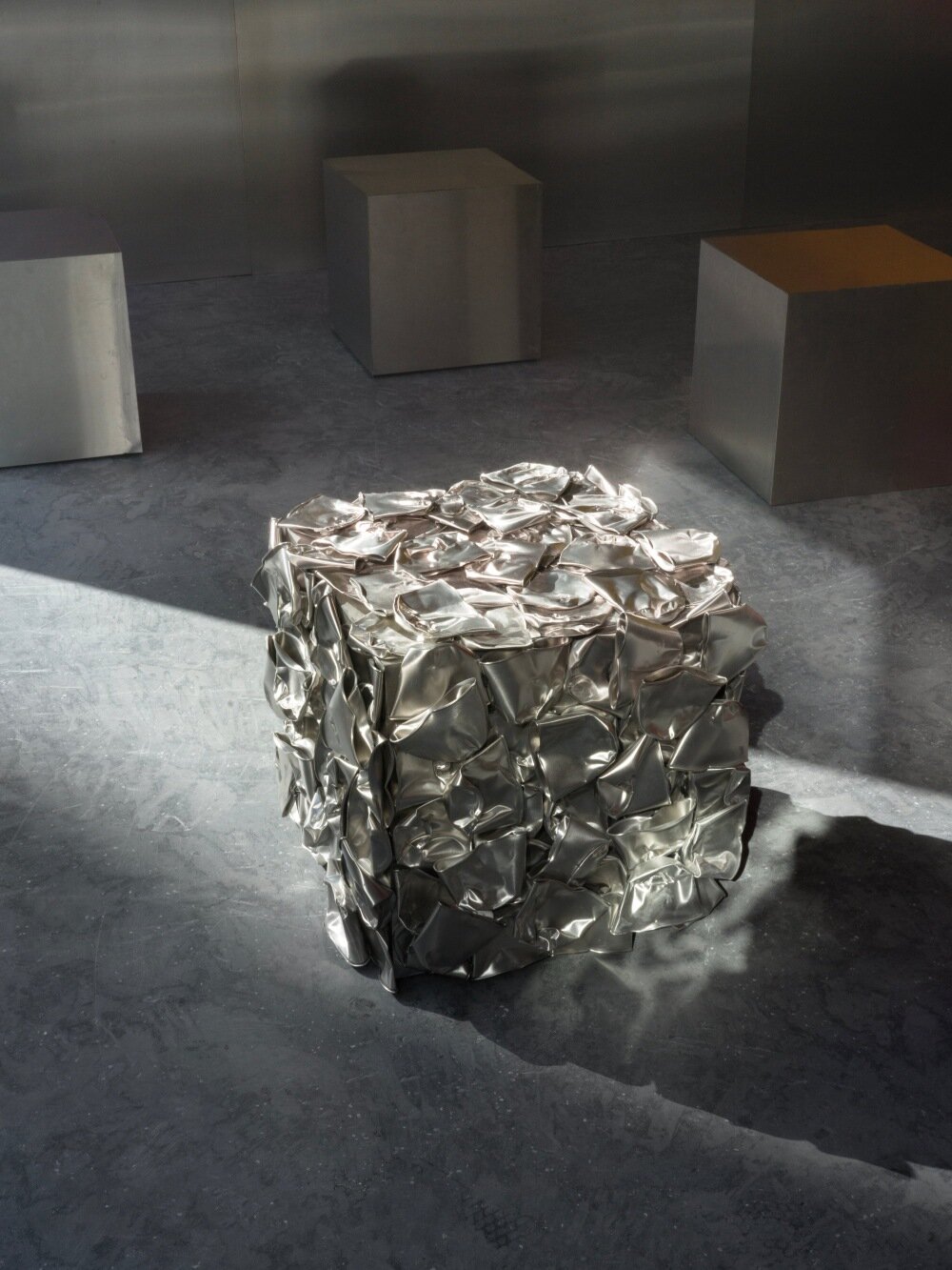 warm orange glow bathes crosby studios' chromatic café nuances in paris 