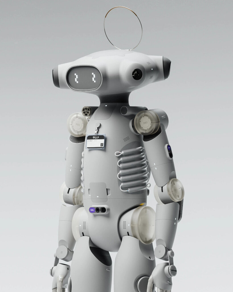 Concepto humanoide Kriket 3000 dibuja el diseño de Robot representa de las décadas de 1950 y 1960