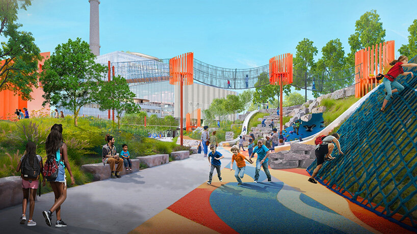 connecticut power plant to be repurposed by bjarke ingels group (BIG) with park by SCAPE