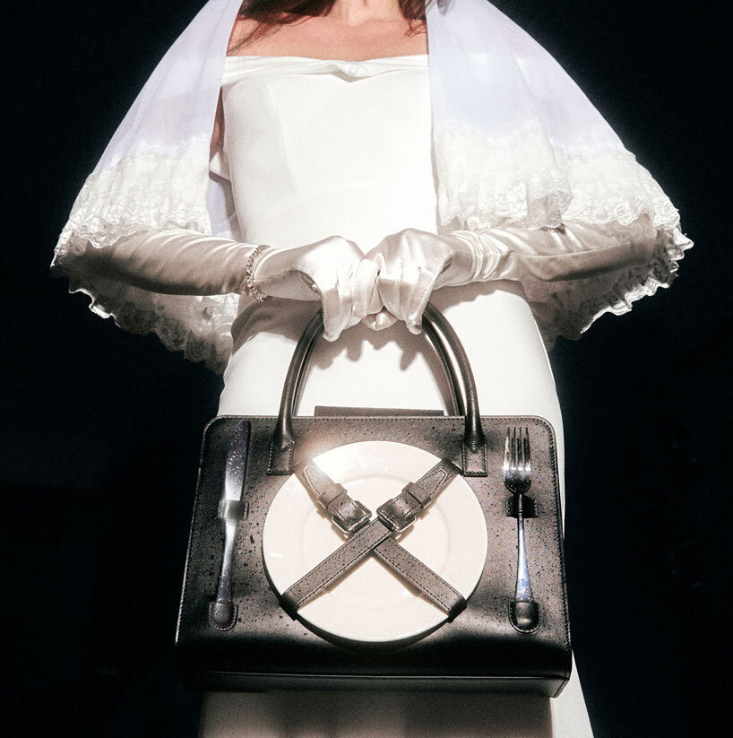 nik bentel's dinner bag sets impromptu tablescape for spontaneous meals on the go