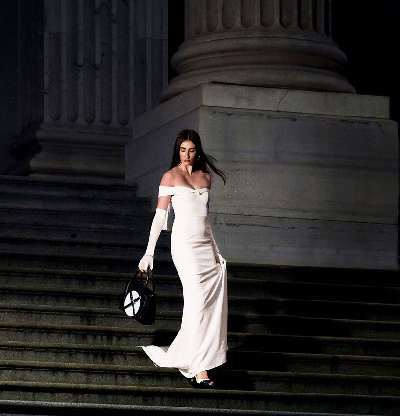 nik bentel's dinner bag sets impromptu tablescape for spontaneous meals on the go