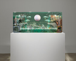 dustin yellin builds stratified glass sculptures for almine rech's tribeca gallery
