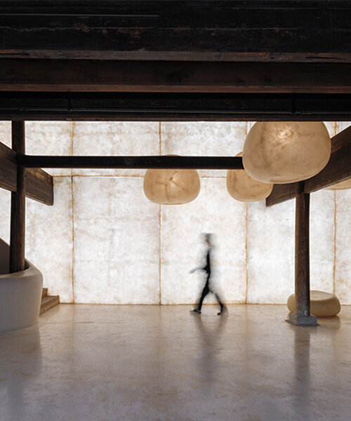 embroidery-inspired pleated wall anchors adaptive reuse of tai-silk courtyard in china