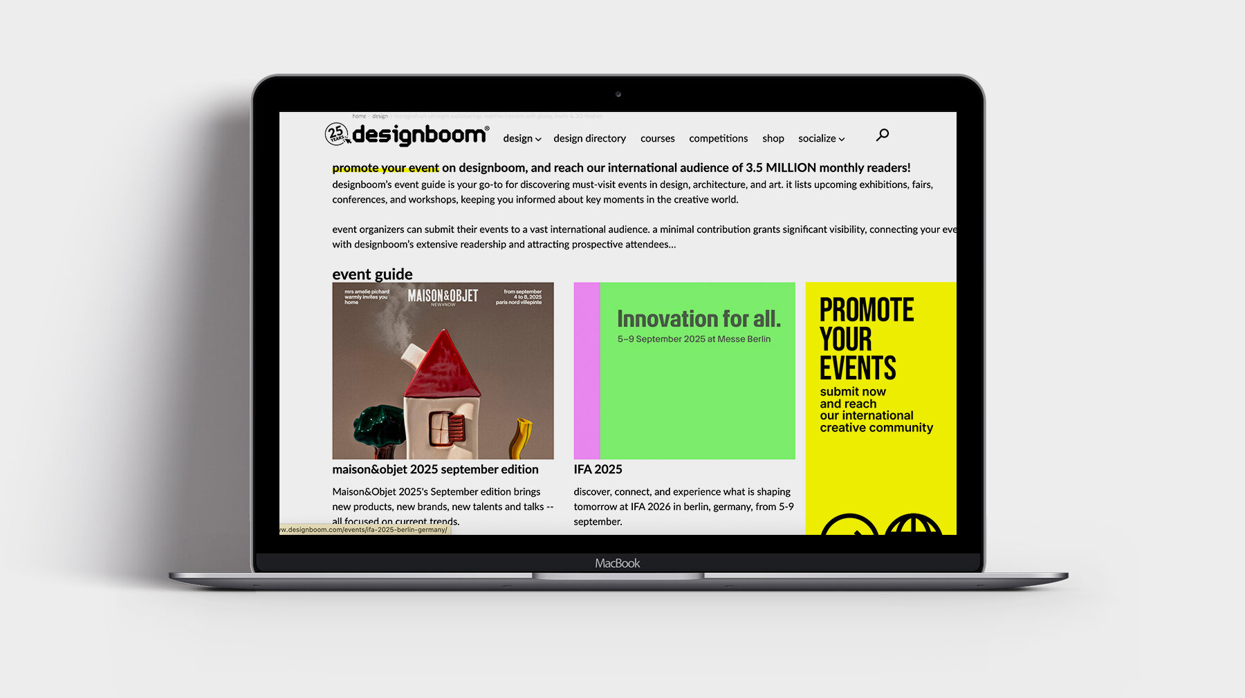 designboom launches events guide to spotlight must-visit international events