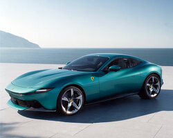 ferrari rolls out amalfi sports car with taillights hidden inside the wedge-shaped body