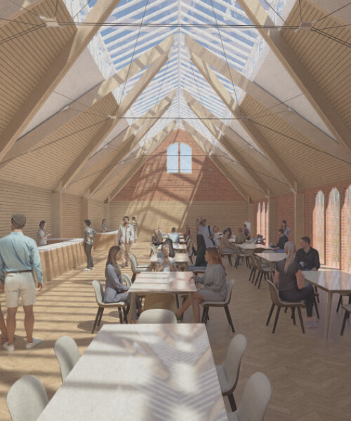 birdhouse-lined extension transforms manchester’s withington baths into shared habitat