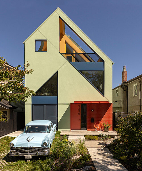 MA+HG completes fluevog house in east vancouver with bold color and geometric cutouts