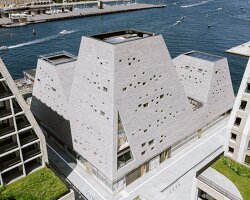 francisco tirado captures progress on kengo kuma's pyramidal culture center in copenhagen