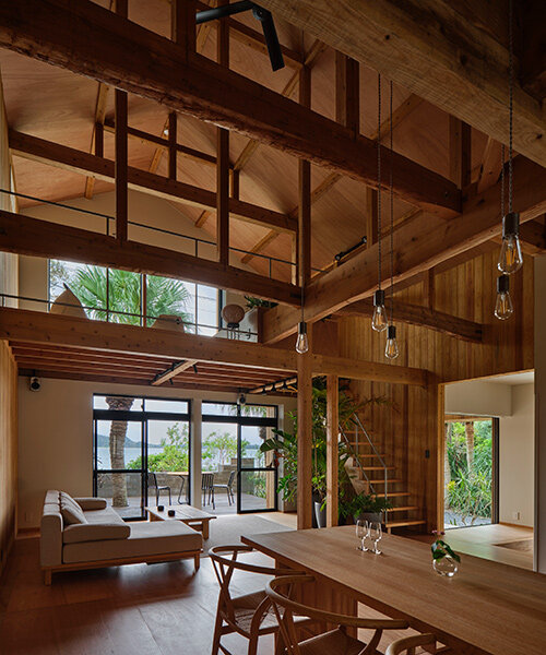 furuya design reworks japanese island bungalow into nature-immersed SANU home