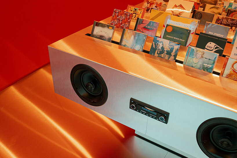 harry nuriev remixes CDs, rave culture and steel into a pop-up sound installation in berlin