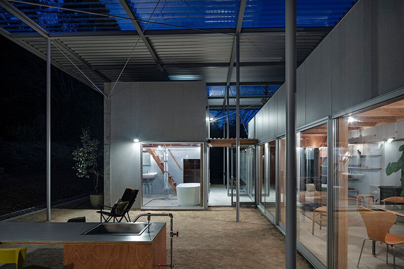 interlinked garden rooms stretch beneath single roof in tamada & wakimoto's japanese house