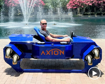 jet-powered personal VTOL axion can transform into a flying racecar or air ambulance