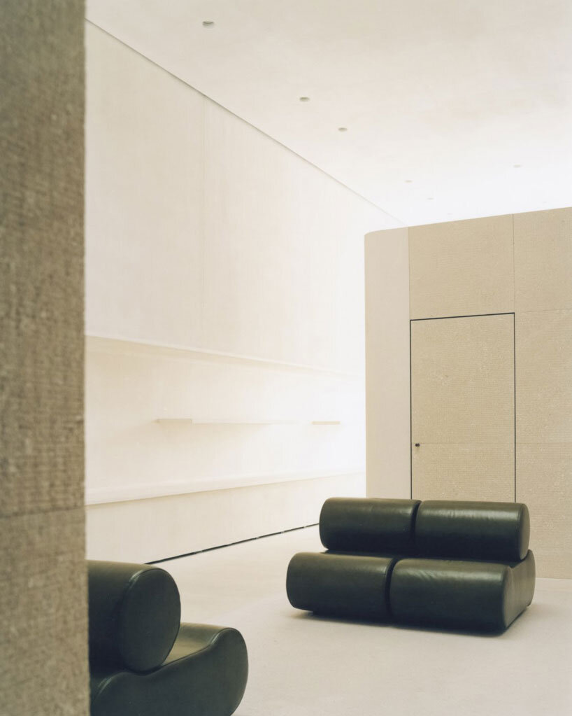 jil sander hamburg store's sculptural display elements shape hybrid boutique interiors