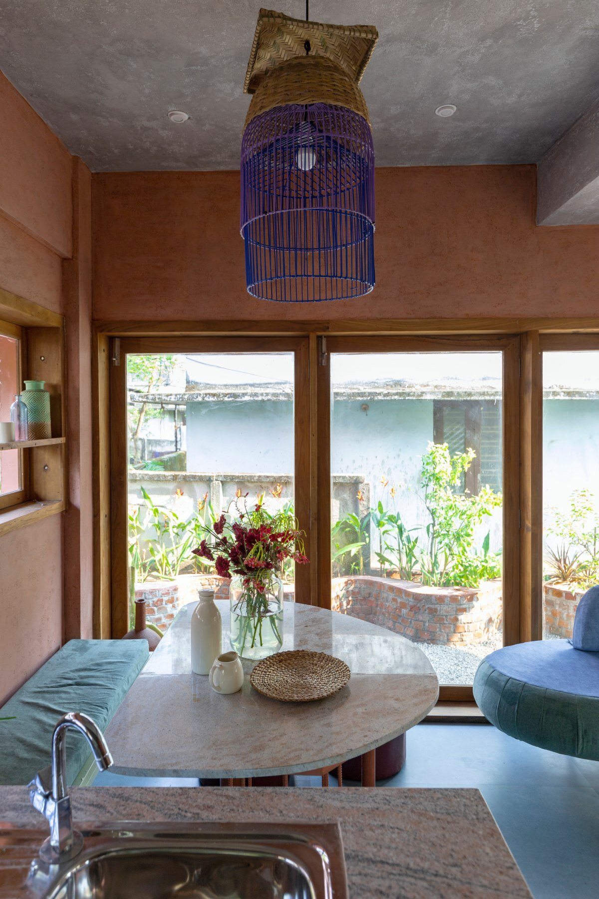 asymmetric brick vaults top NO architects' compact home in kerala, india