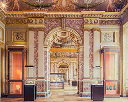 explore the silent and opulent galleries of the louvre through franck bohbot's lens