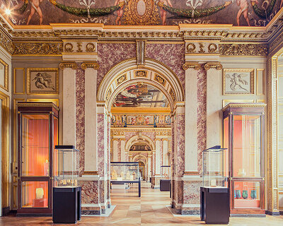 explore the silent and opulent galleries of the louvre through franck bohbot's lens