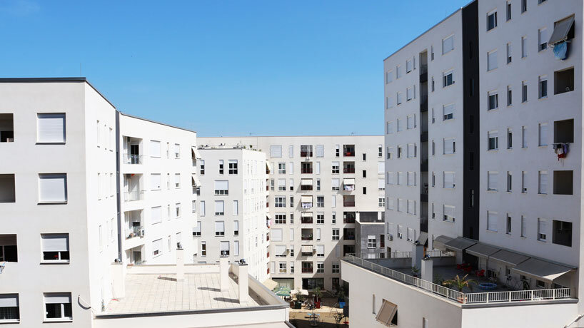 studio libeskind & kontakt weave public gardens through curved residences in tirana