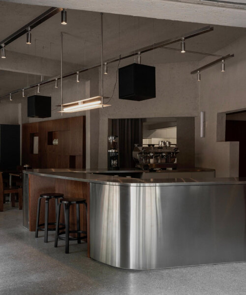 formant studio layers brutalist and industrial textures at marne café in mexico city