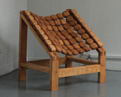 molten chair's cherry hardwood beads wrap around the body