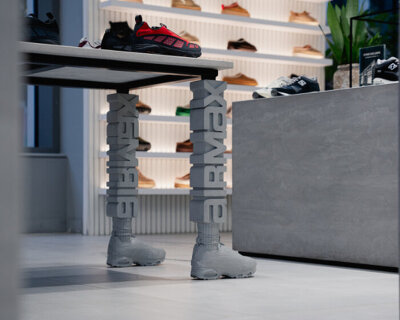 nigel VMU reimagines 90s digital culture with brutalist nike airmax table for offspring