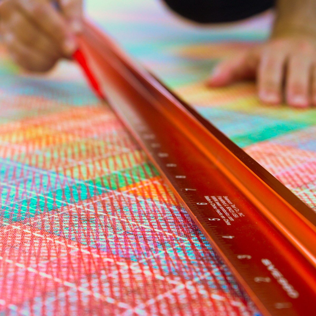 behind nima nabavi's vast geometric vortex painting: converging energy, labor, and structure