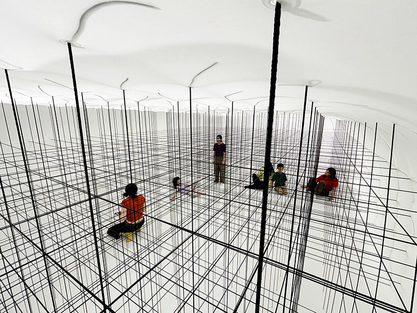 numen/for use suspends walkable net and string worlds in taiwan's CMP inspiration museum