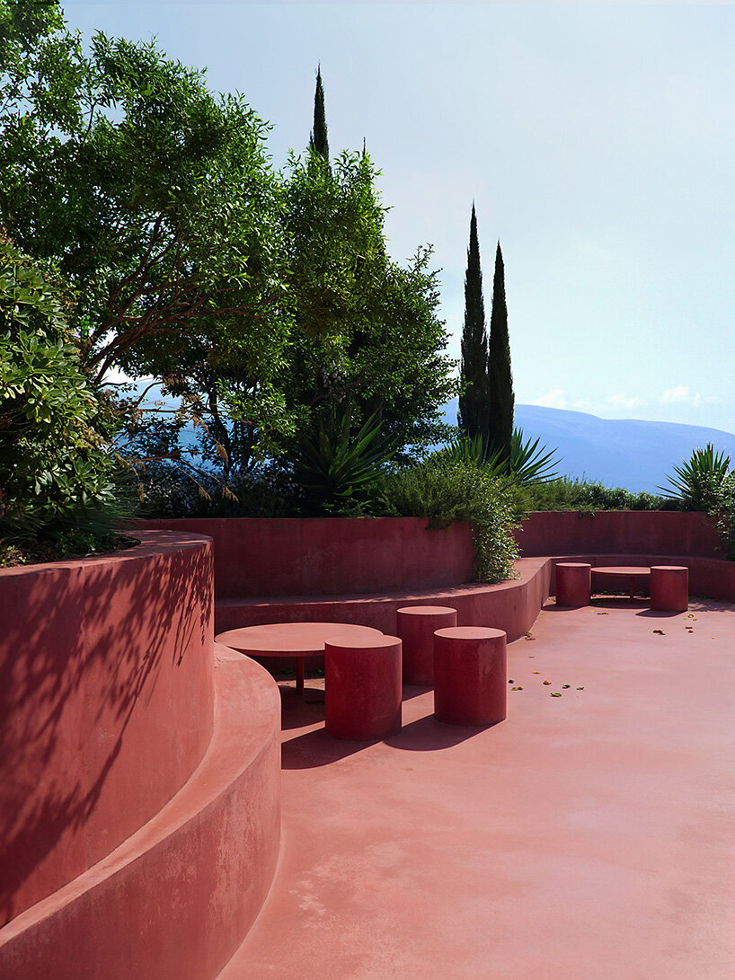 oppenheim architecture unveils all-red vlore beach tower as part of albania's coastal revival