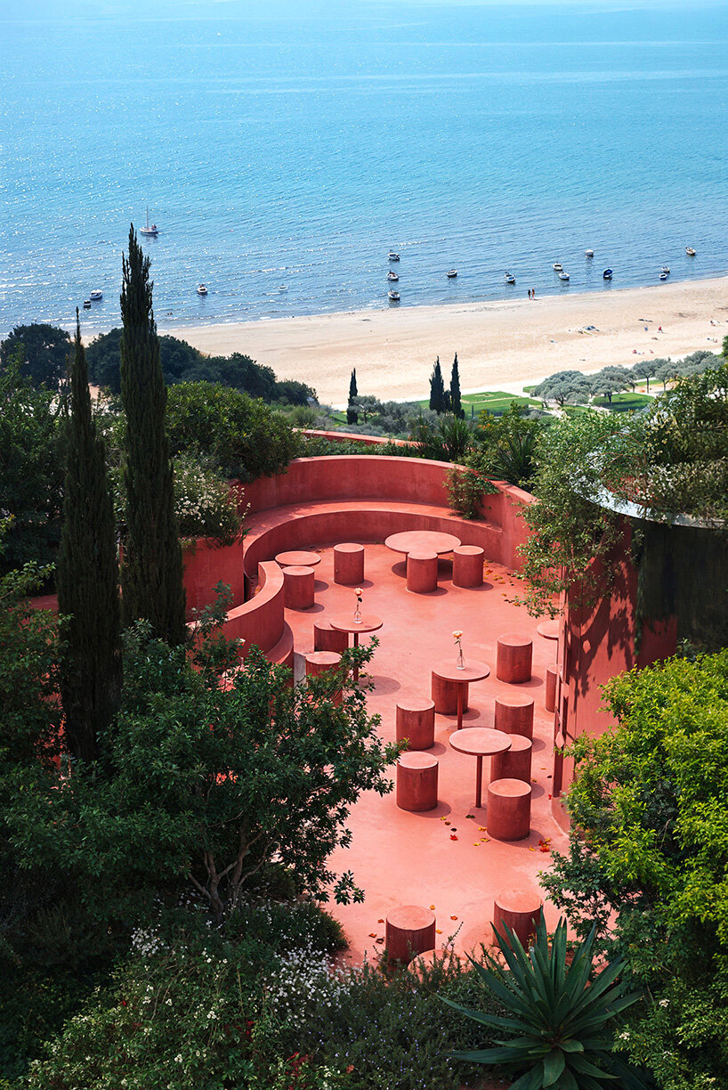 oppenheim architecture unveils all-red vlore beach tower as part of albania's coastal revival