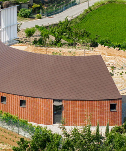 circular house by sukchulmok + BRBB encloses vegetable garden on korean farmland