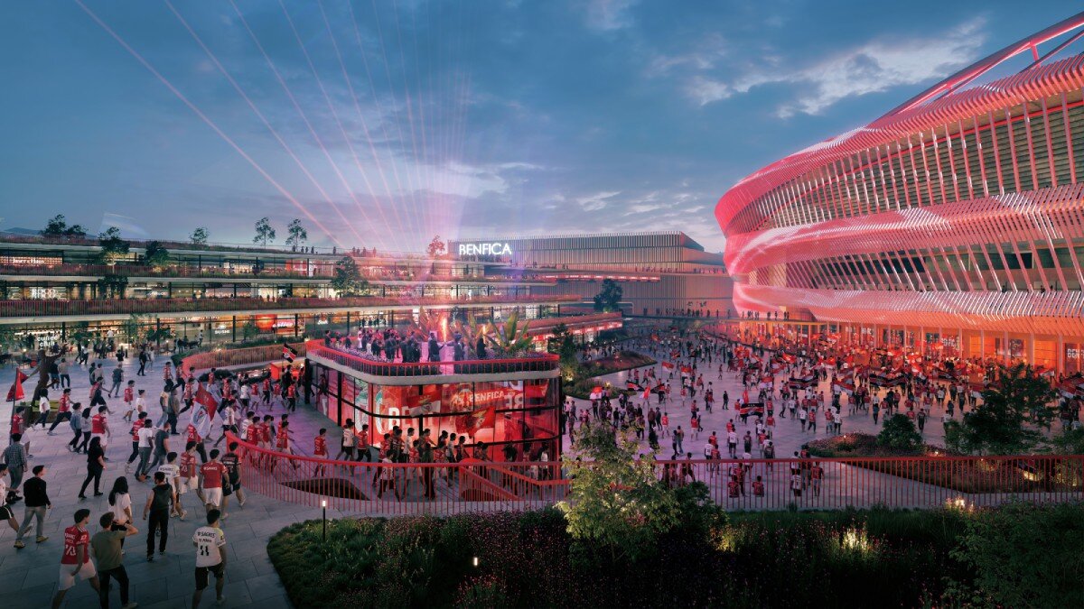 populous revamps lisbon's benfica stadium with urban masterplan rooted in sport & culture