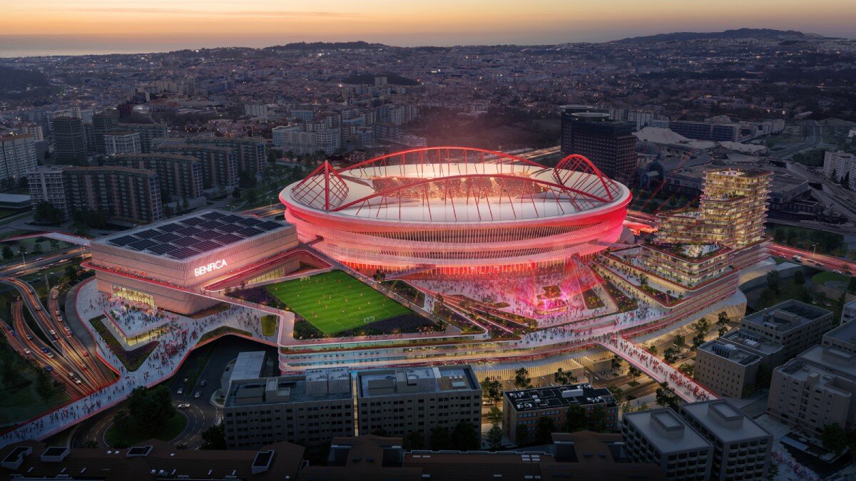 populous revamps lisbon's benfica stadium with urban masterplan rooted in sport & culture