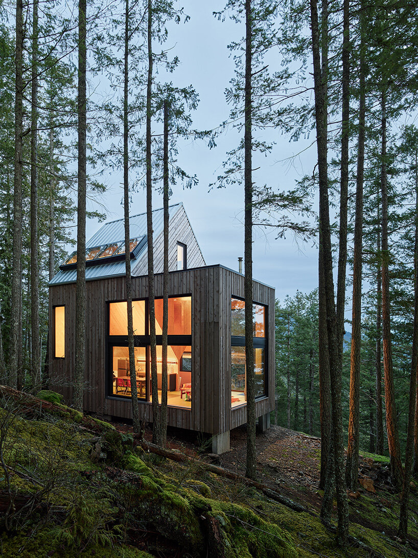 prefabricated mass timber retreat by daria sheina studio lands on remote canadian island